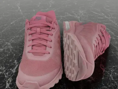 NIKE AIR - PINK 3D SHOES 3D model