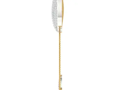 Solitaire Women Pendant 3dm STL OBJ FBX Renders Details 3D print model 10