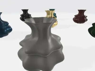 Vase 02 3D model Low-poly 3D model