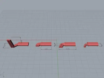 Side Exhaust Pack for 1-64 scale HotWheels 3D print model