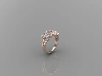 Solitaire Ring Version 1 SR14 3D model
