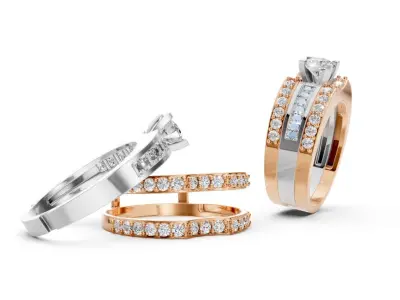 Citrine Luxury Gem Set Ring   CJR 005 3D print model