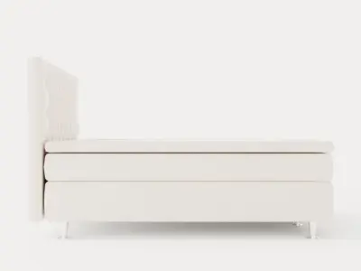 Celine Complete Bed Package 160x200 Velvet Beige Low-poly 3D model