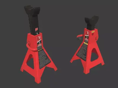 Steel Jack Stand Low-poly 3D model