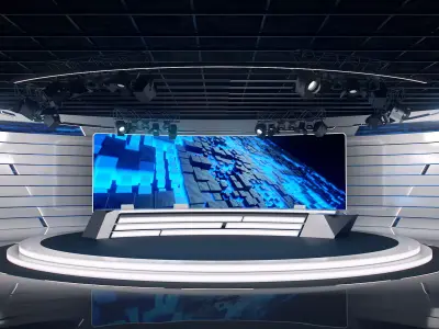 Virtual Studio 35 PBR Low-poly 3D model