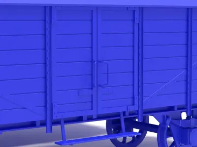 Type GR20 railway wagon - close 3D print model