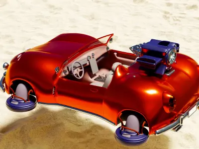Concept of Flying car 3D model