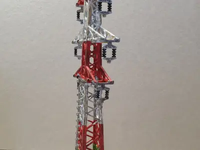 High voltage pole 3D model