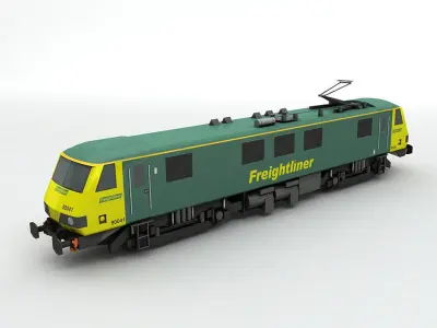 Class 90 Locomotive Freightliner Low-poly 3D model