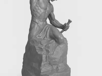 Self Made Man  AI-Generated Digital 3D Sculpture Model 3D model