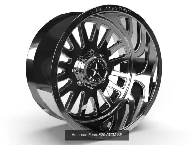 Jumbo American Force Wheels Pack 3D Model Collection