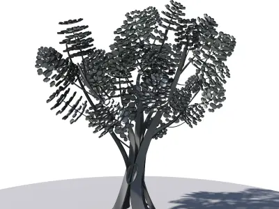 Cartoon tree S1Bv1 3D model