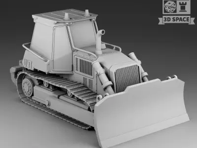 bulldozer 3D print model