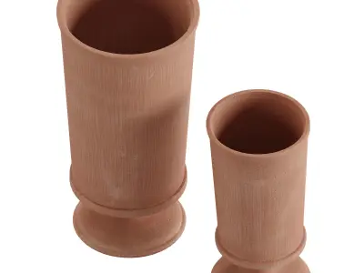 Denslow Weathered Metal Vase Collection 3D model