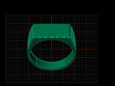 Print Ready STL 3DM  Gents Rings Diamond Men Ring  3D print model 9