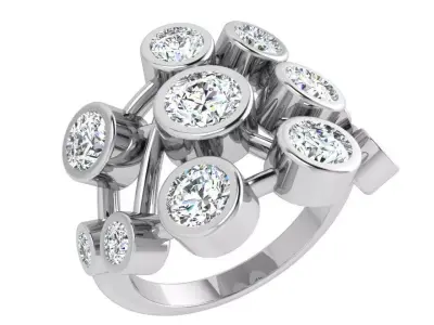 Round Bezel Setting Ring 3917 3D print model