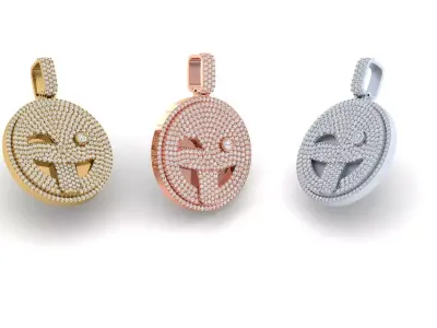 Smilee Diamond Pendant 3D print model 3D print model