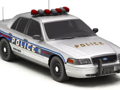 Car Police 5 Low-poly 3D model