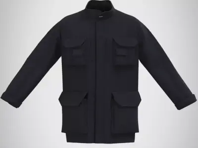 MARVELOUS DESIGNER men women outdoor jacket  3D model