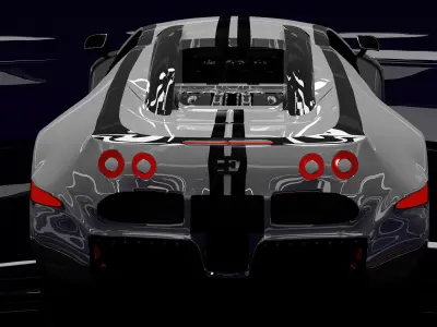 bugatti 3D model Subdivision ready