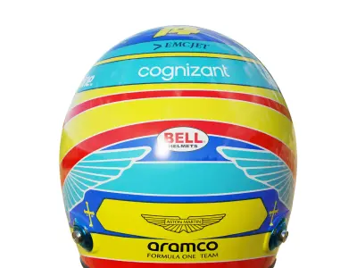 F1 Fernando Alonso Helmet 2025 3D model