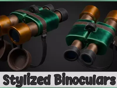 Stylized Binoculars - Game Ready - Unity and Unreal Engine Low-poly 3D model