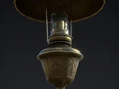 Antique Lamps UNITY and BLENDER Low-poly 3D model