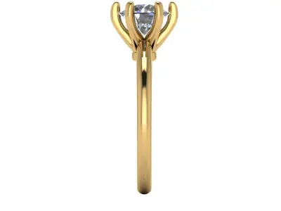 Solitaire Diamond Ring R10 3D print model