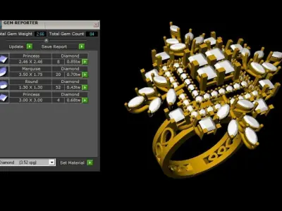 LUXURY Engagement Diamond RING 3D print model