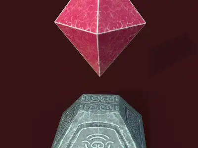 Animated crystal Free low-poly 3D model