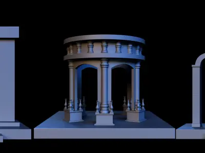 Arch Gate Base Mesh Vol 2  Low-poly 3D model