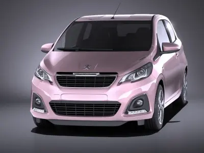 Peugeot 108 3-door 2017 VRAY 3D model