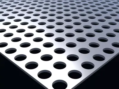 Perforated panel with 35 percent opening 25O53 3D model