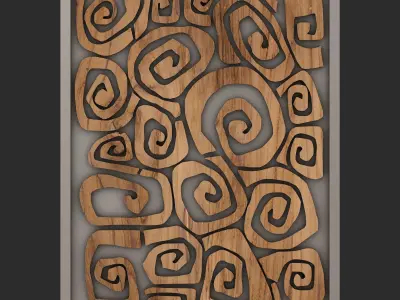 Abstract Geometric Poster 3D model