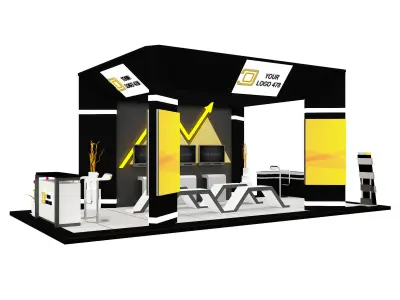  Booth Exhibition Stand a593a  3D model