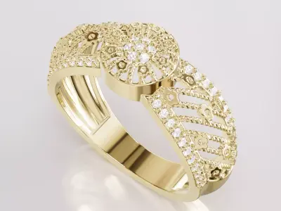 Jewelry Diamond Ring Model RG94 Free 3D print model