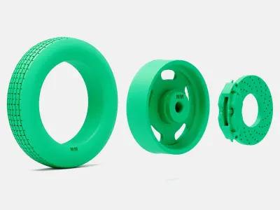 15x4 American Rebel Starburst Wheel Mickey Thompson ET Front 3D print model