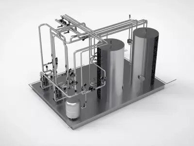 Industrial Boiler Room 3D model