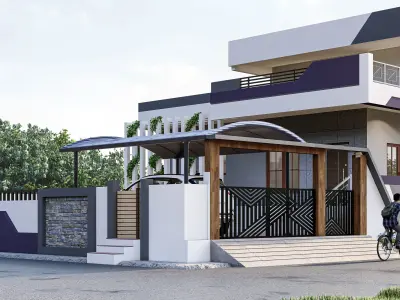 EXTERIOR HOUSE SCENE 3D model