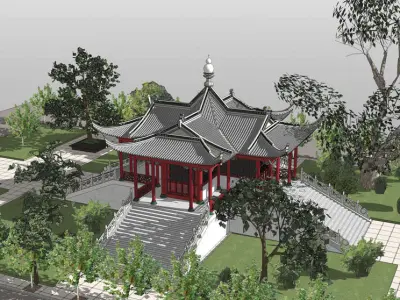 Chinese traditional architecture 3D model