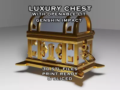 Jewelry Box Luxurious Chest With Openable Lid Genshin Impact 3D print model