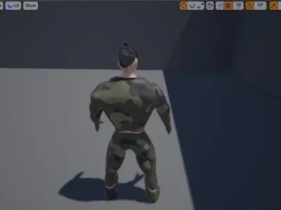 Armored Moder Character Low-poly 3D model