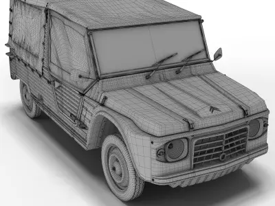 Citroen Mehari with cover 3D model