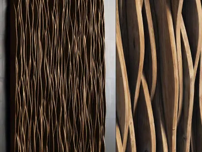 Parametric thick rail panel n1 3D model