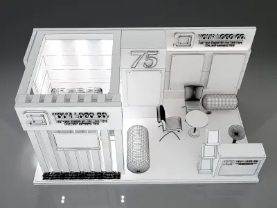 Booth Exhibition Stand a203 3D model