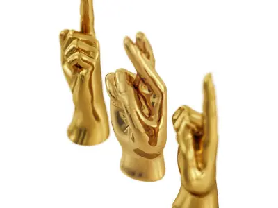 Sculpture Hands Sign 2 3D model