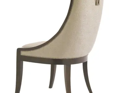 Tower Place Upholstered Side Chair in Cobblestone 3D model