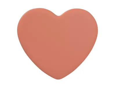 Twitter Heart Emoji v1 007 Low-poly 3D model
