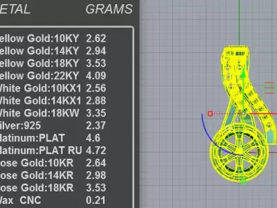 Luxury Pearl Diamond Twist Pendant 3D print model