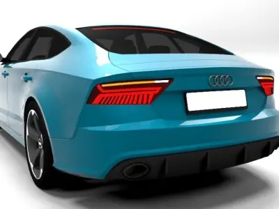 AUDI RS7 2015 Low-poly 3D model